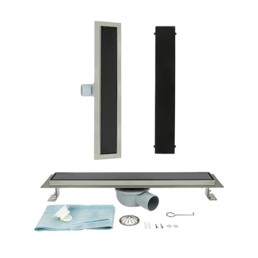 Душевой трап Laguna 600 мм  Чёрное стекло