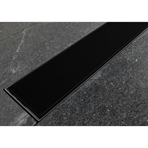 Душевой трап Laguna 700 мм  Чёрное стекло