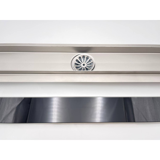 Душевой трап Laguna 700 мм  Чёрное стекло