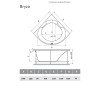 Ванна акриловая Vayer Bryza 140x140