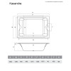 Ванна акриловая Vayer Kasandra 195х135