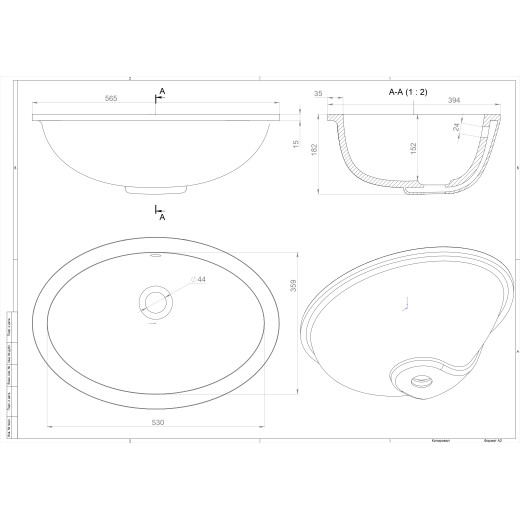 Раковина накладная CALLISTA 109 S-Sense Глянцевое