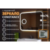 Зеркало Relisan CONSTANCE 900х700 с подсветкой , увеличительным зеркалом и часами