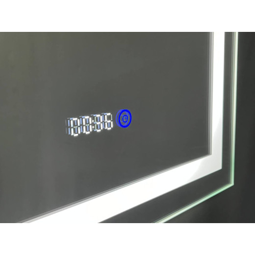 Зеркало Relisan WENDY 700х900 с часами и подсветкой