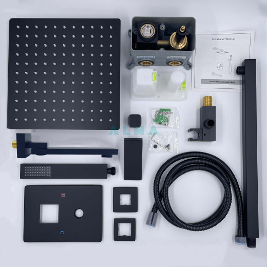 Elbe Встраиваемый душевой комплект 3 режима  TVZ-0811 Чёрный