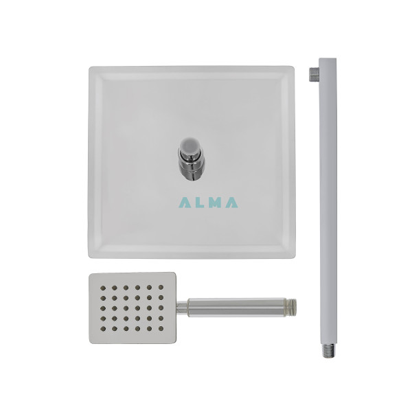 Weber Встраиваемый душевой комплект с термостатом 3 режима TVZ-0806 Хром