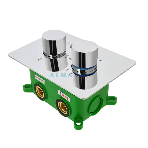 Weber Встраиваемый душевой комплект  с термостатом 3 режима TVZ-0806 Хром