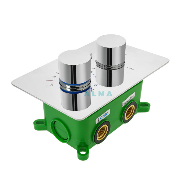 Weber Встраиваемый душевой комплект с термостатом 3 режима TVZ-0806 Хром