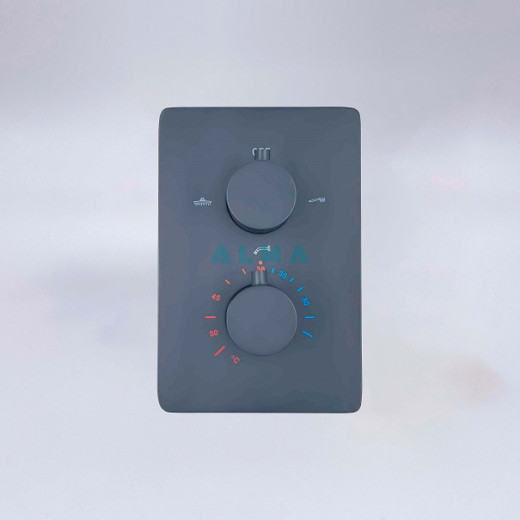 Weber Встраиваемый душевой комплект с термостатом 3 режима TVZ-0808 Чёрный