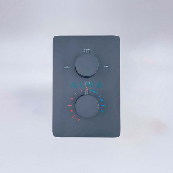 Weber Встраиваемый душевой комплект с термостатом 3 режима TVZ-0808 Чёрный