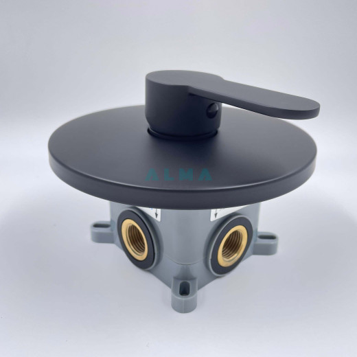 Bartin Встраиваемый душевой комплект со смесителем 1 режим TVZ-0895 Чёрный