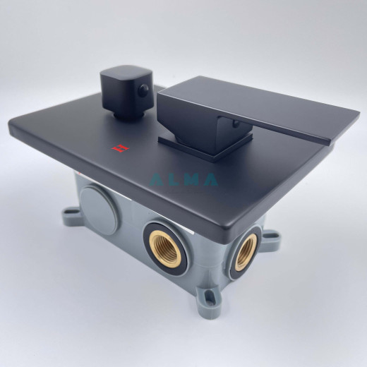 Liros Встраиваемый душевой комплект со смесителем 3 режима TVZ-0889 Чёрный