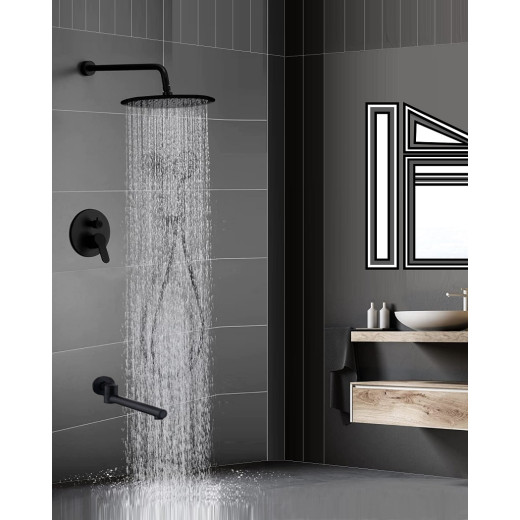 Ruver Встраиваемый душевой комплект со смесителем 3 режима TVZ-8830 Чёрный