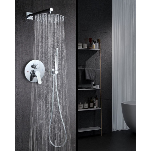 Sakari Встраиваемый душевой комплект со смесителем 2 режима TVZ-0891 Хром