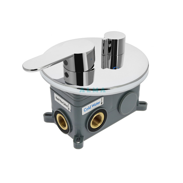 Sakari Встраиваемый душевой комплект со смесителем 2 режима TVZ-0891 Хром