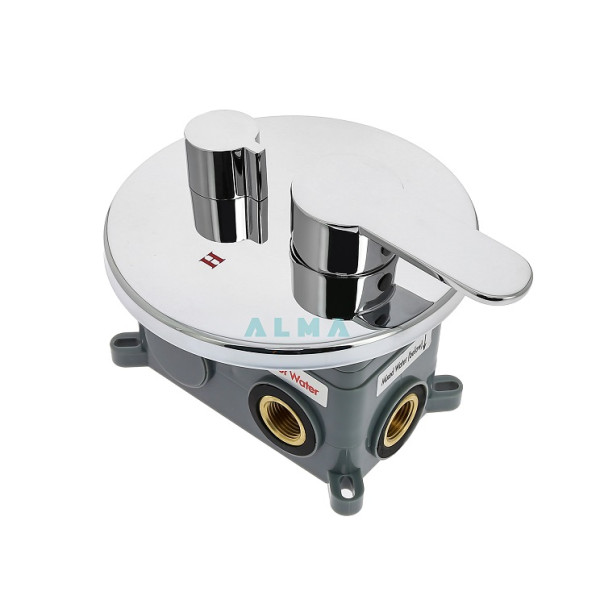 Sakari Встраиваемый душевой комплект со смесителем 2 режима TVZ-0891 Хром