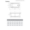 Ванна акриловая RelisanEcoPlus Селена 150х70