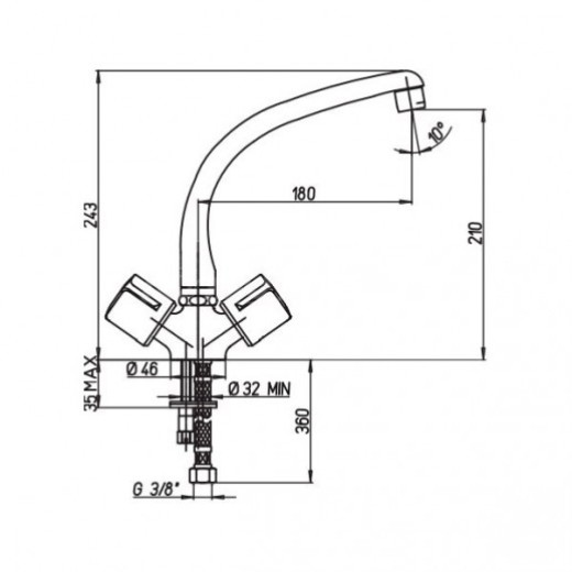 Смеситель для кухни Paini Tevere 10CR571FFQLMKM