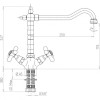 Смеситель для кухни Paini Liberty 17CR572LMKM