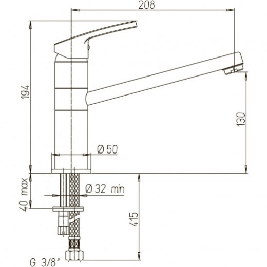 Смеситель для кухни Paini Miura MRCR573GMLMKM