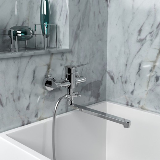 Смеситель для ванны Paini Messina с длинным изливом без аксессуара MECR119KM