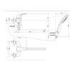 Смеситель для ванны Paini Smile с длинным изливом с аксессуаром 39CR112P19CAKM
