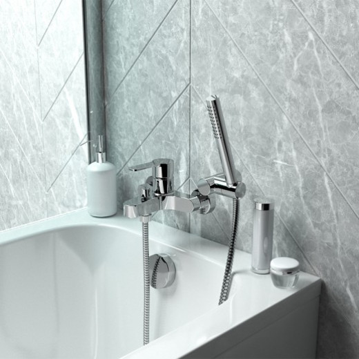 Смеситель для ванны Paini Arena FT с аксессуаром 92CR105FTKM