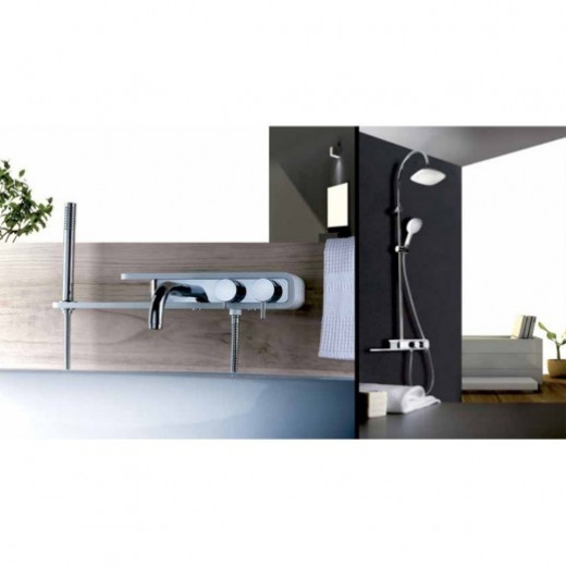 Смеситель для ванны Paini Pad с аксессуара PDCR100B0