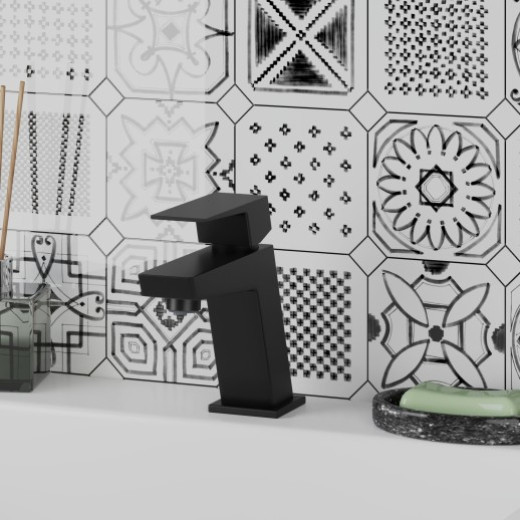 Смеситель для раковины Paini Torre без донного клапана, черный 98YO205