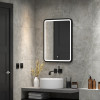 Зеркало Relisan ALEXANDRIA BLACK 600х800 с подсветкой