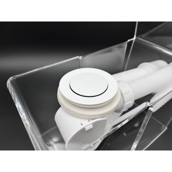 Слив перелив п/автомат Vega V55R 120см WHITE матовый эко
