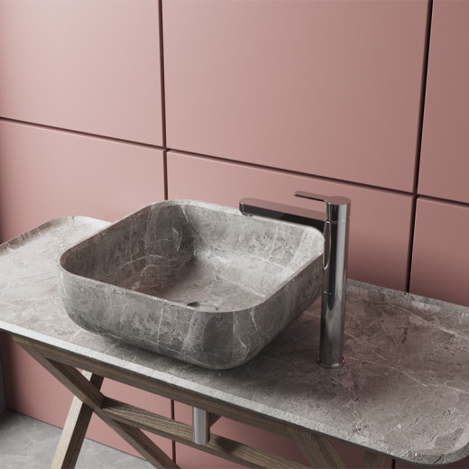 Смеситель для раковины Paini Arena с донным клапаном высокий