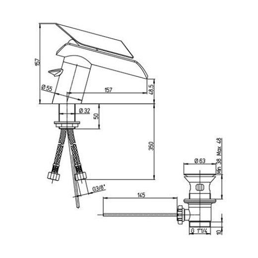 Смеситель для биде Paini Morgana, хром