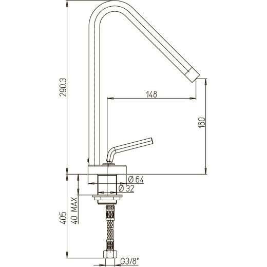 Смеситель для кухни Paini Pixel