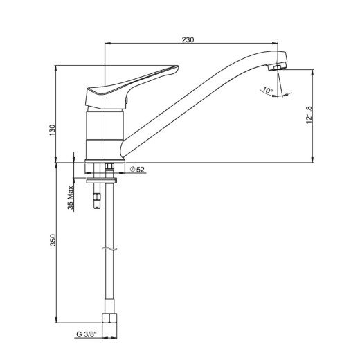 Смеситель для кухни Paini Pilot