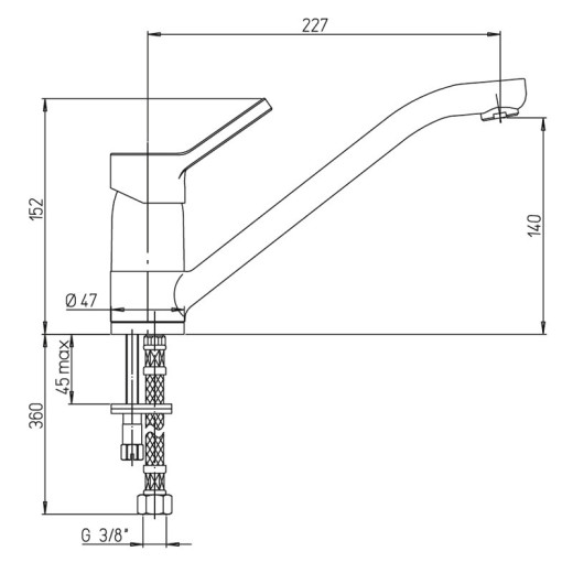 Смеситель для кухни Paini Arena