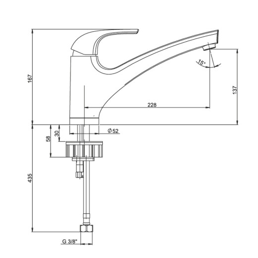 Смеситель для кухни Paini Magnum