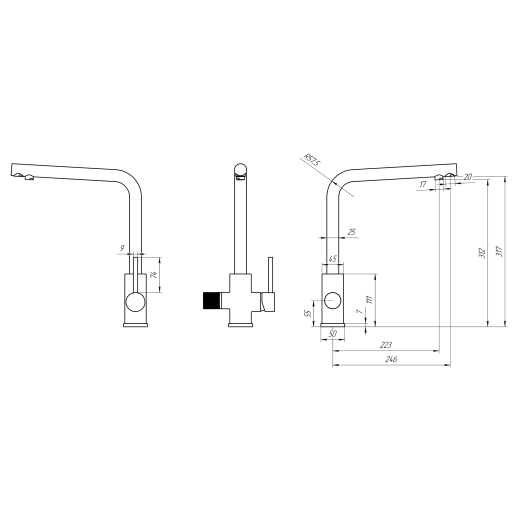 Смеситель для кухни Paini Primavera