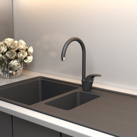 Смеситель для кухни Paini Sicily, черный
