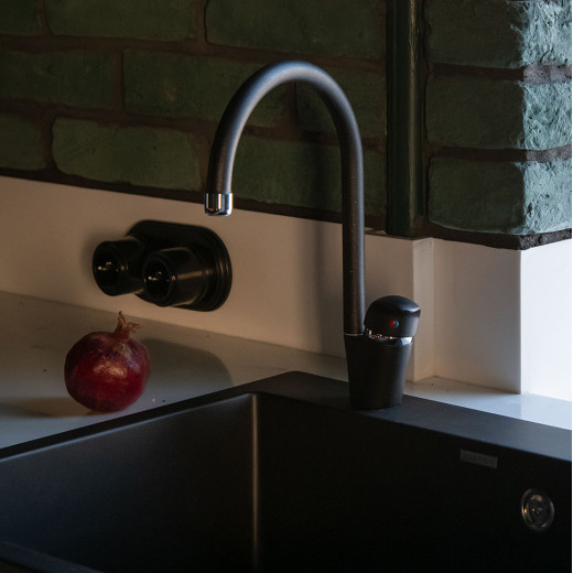 Смеситель для кухни Paini Sicily, черный