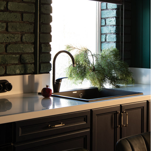 Смеситель для кухни Paini Sicily, черный