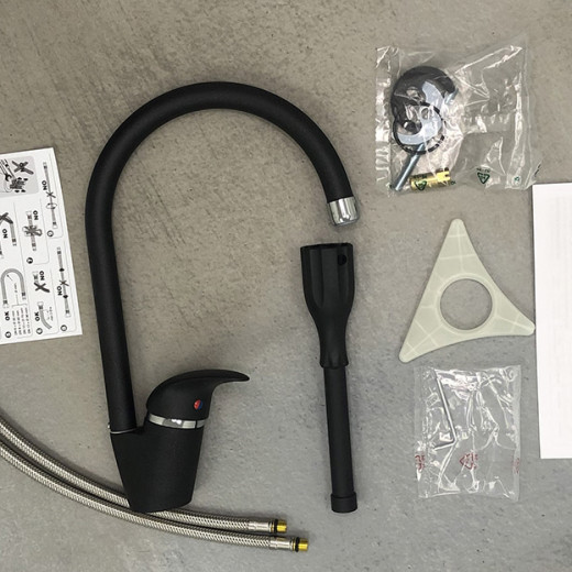 Смеситель для кухни Paini Sicily, черный