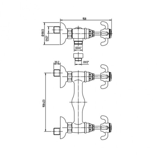 Смеситель для душа Paini Ornellaia