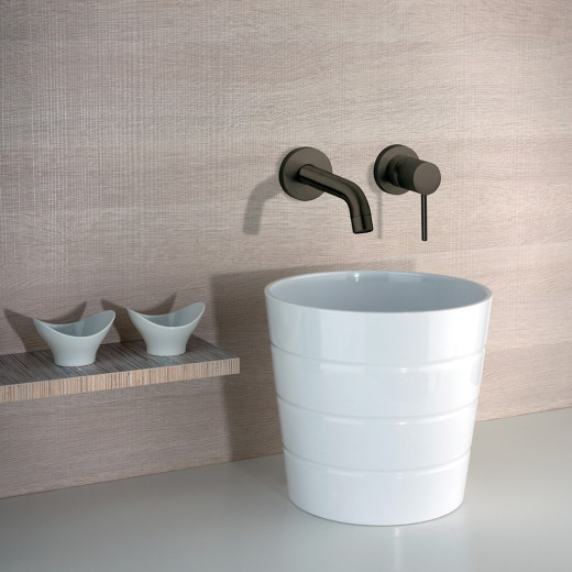 Смеситель для раковины Paini Cox встраиваемый, черный матовый PVD