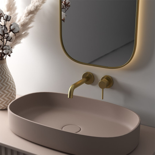 Смеситель для раковины Paini Cox встраиваемый, матовое золото PVD