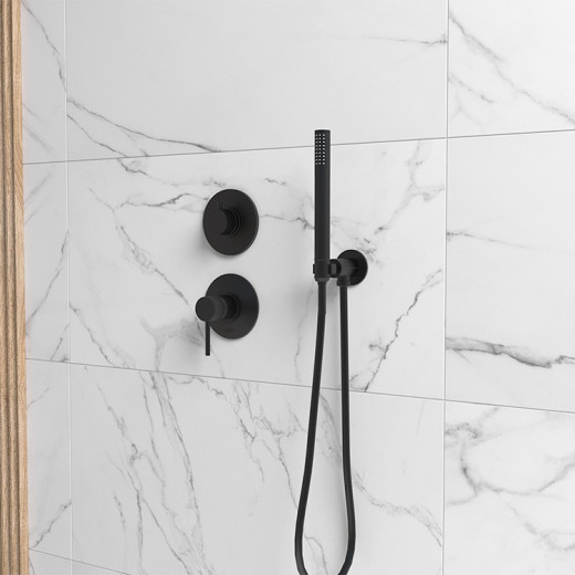 Смеситель для душа Paini Cox встраиваемый, черный матовый PVD