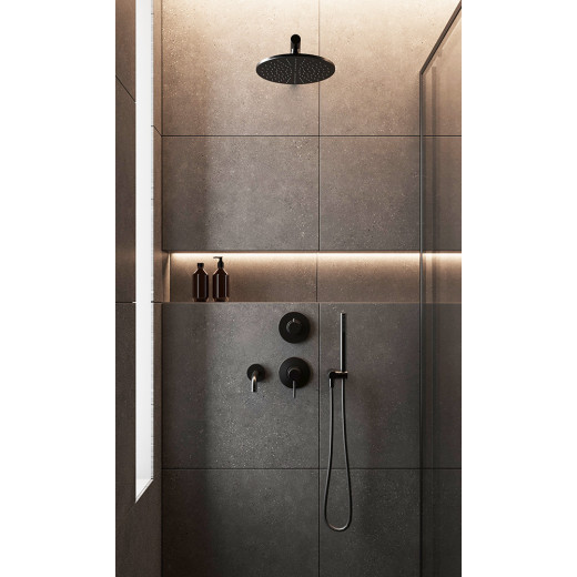 Смеситель для душа Paini Cox встраиваемый, черный матовый PVD