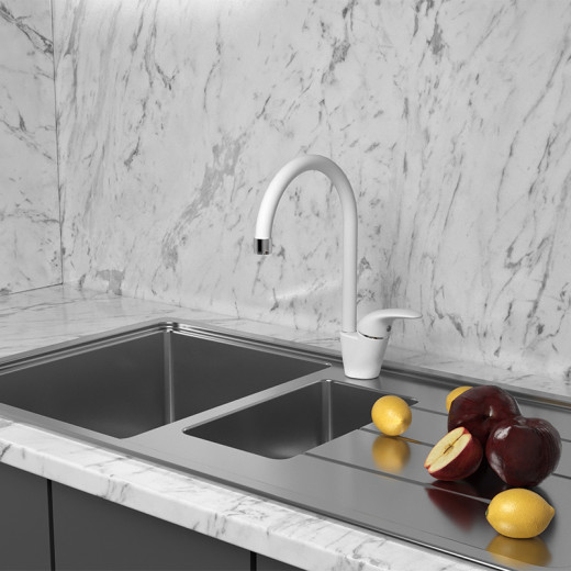 Смеситель для кухни Paini Sicily, белый