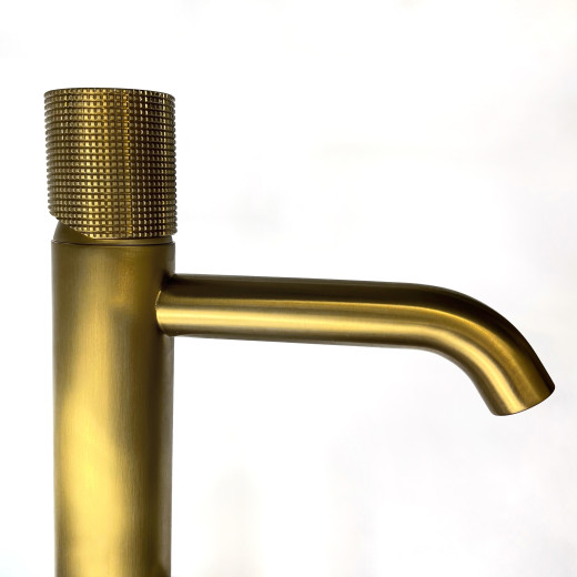 Смеситель для раковины Paini Cox Grip, матовое золото