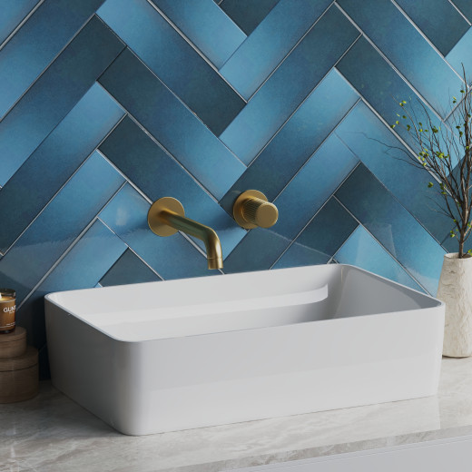 Смеситель для раковины Paini Cox Grip встраиваемый, матовое золото